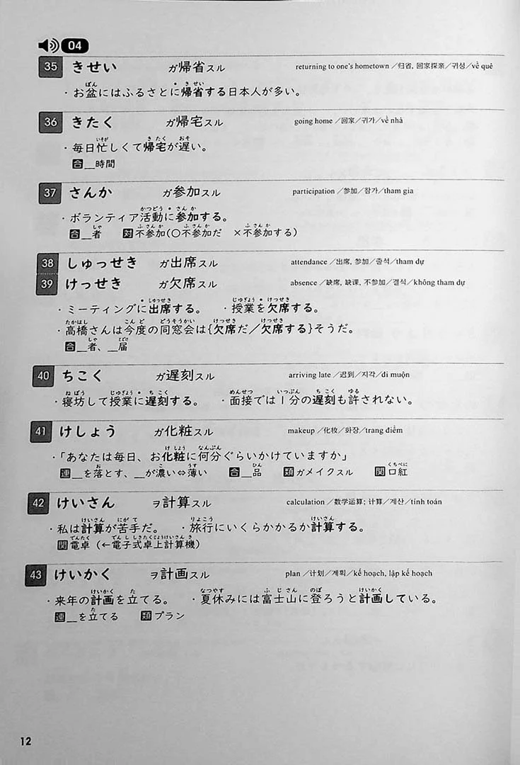 Japanese Language Proficiency Test Vocabulary Training by Ear - N3 (Revised Edition) - Image 6